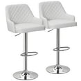 thumbnail image 6 of VECELO Bar Stools Set of 2 Adjustable Counter Height Swivel Barstools with Back and Armrest, White, 6 of 12