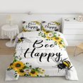 thumbnail image 2 of Homewish Happy Bee Kid Bedding Comforter Set, Rustic Sunflower Floral Twin Comforter Sets, Farmhouse Lake House Reversible Bedding Set, Ultra Soft Bedroom Decor, 2pcs, 2 of 8