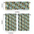 thumbnail image 6 of Kitchen Curtains 36 Inch Short - 3 Panel Set, Rod Pocket Window Curtain with Hamburger Sandwich Print, 100% Polyester for Farmhouse, Cafe, Kitchen, Bedroom, Easy Wash, Foodie Decor, 6 of 6