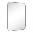 thumbnail image 3 of Mid-Century Modern Chic Metal Rounded Wall Mirrors 30'' x 40'' - Rubbed Bronze, 3 of 5