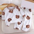 thumbnail image 2 of bwdbhd Toddler Long Sleeve Pajamas Kids Fall Winter Pjs Pajamas 2 Piece Jammies, 2 of 4