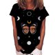 thumbnail image 1 of Blusa informal de manga corta con cuello redondo y estampado de verano a la moda para mujer Pompotops hfajkhk134862, 1 of 4