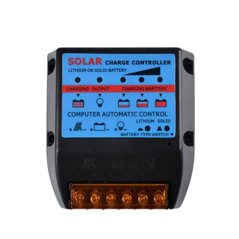 BougeRV Li 10A PWM Solar Charge Controller 12V 24V, Solar Panel Regulator  w/ Backlit Display, USB Port, Adjustable Parameter, for Lithium, AGM, SLD