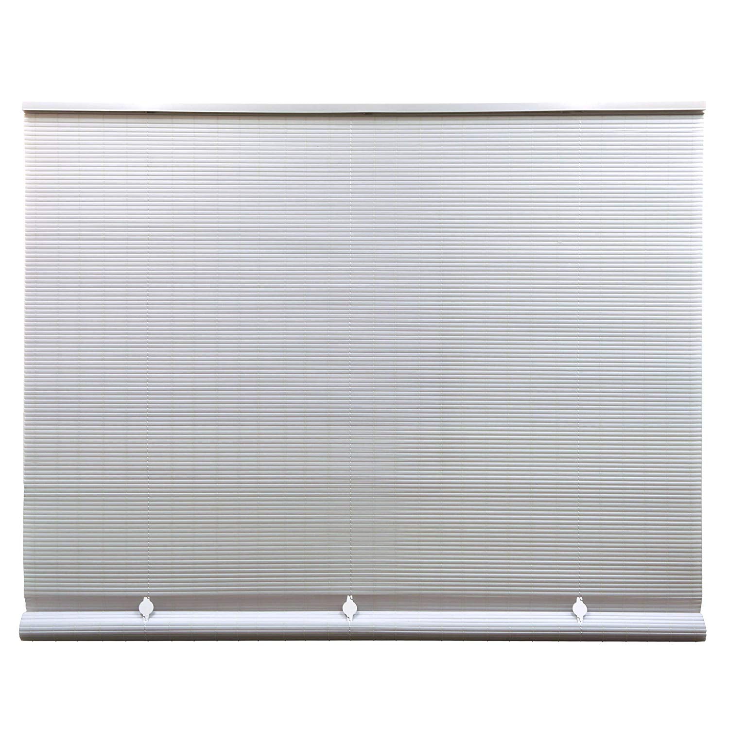 Cord Free Roll Up Blinds Indoor Outdoor Exterior Shades 72" W x 72" L White 
