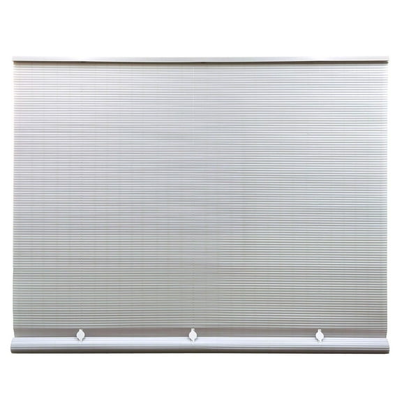 1PC-Lewis Hyman 3320146 Cord Free 1/4" Oval Roll Up Blind PVC Shade, White, 48"x72"