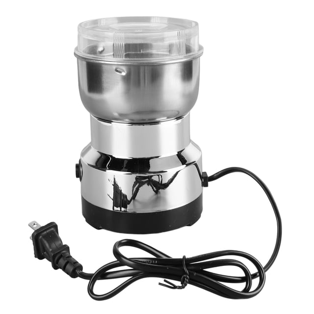 Molinillo Eléctrico, Un botón Control de Acero inoxidable Safe US. Uu. Nosotros ee. Uu. 110V Coffee Bean Mill Tapa Transparente 4 Cuchillas para el Hogar