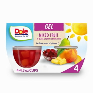 Dole Fruit Bowls - Mixed Fruit in Black Cherry Flavored Gel - 4 ct Packaging may vary
