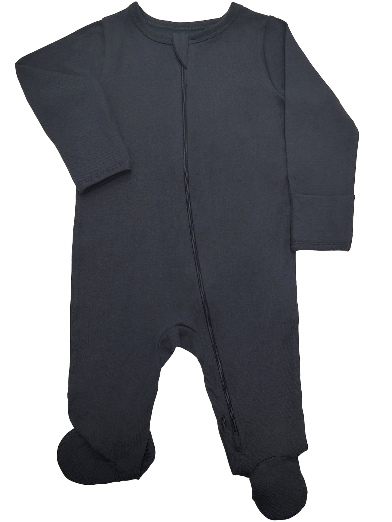 Wonder So Soft Modal by Wonder Nation Baby Unisex Two-Way Zipper Footed Sleep N Play Pajamas, 2-Pack, Sizes Preemie-6/9 Months