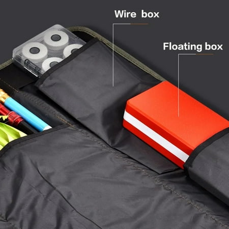 DFDIEJZ Convenient and Durable Waterproof Canvas Fishing Tackle Gear Case with Shoulder Strap - Handy and Versatile Kit for 120cm 130cm 150cm Fishing Rods - Includes Umbrella Storage -