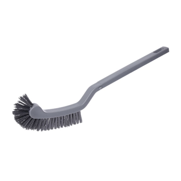 Necvior Plastic Long Handle Curved Plastic Toilet Cleaning Brush Corner for Rim Cleaner
