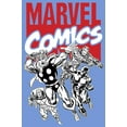 thumbnail image 2 of Boy's Marvel Super Avengers Comic  Performance Graphic Tee Royal Blue Heather Medium, 2 of 4