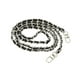 thumbnail image 4 of Cadena para bolso de moda con hebilla de 120 cm (47"), cómoda correa cruzada para bolso. Cadena de plata negra, 4 of 9