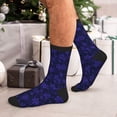 thumbnail image 7 of KLL purple flower Snowflake Print Cool Socks Men's Women's Crew Socks Funny Crazy Novelty Stockings, 7 of 7