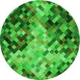 thumbnail image 1 of Ahgly Company Machine Washable Indoor Round Transitional Green Area Rugs, 8' Round, 1 of 7