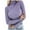 Purple, variant on Fengactive Womens Long Sleeve Turtleneck Rib Knit Slim Fit Shirts Tee Plain Casual T-Shirt Going Out Tops Outfits