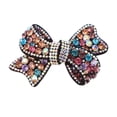 thumbnail image 1 of Stylish Women's Rhinestone Bow Spring Hairpin Hair Bow Barrette Hair Accessory, 1 of 8