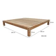 thumbnail image 2 of Base Para Cama King Size Muebles GM Tradicional Desarmable Madera de Pino Natural Con Laca Transparente, 2 of 7