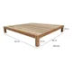 thumbnail image 2 of Base Para Cama King Size Muebles GM Tradicional Desarmable Madera de Pino Natural Con Laca Transparente, 2 of 7