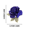 thumbnail image 3 of Nilvkv Rose Brooch Rhinestone Elegant for Wedding Attire to Accessorize Formal Outfits, Home Decor, 3 of 5