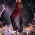 thumbnail image 5 of QWKLEAJ Halloween Pajama Pants Men Spooky Sleepwear Lounge Pants Horror Themed Fleece Trousers Pumpkin Ghost Print Loungewear Mens Sleep Bottoms Funny Halloween Night Pants, 5 of 6