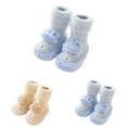 thumbnail image 4 of iOPQO Toddler Socks, Fluffy Socks, Baby Girl Socks, Toddler Non Slip Socks, Thick Fuzzy Socks, Blue L, 4 of 9