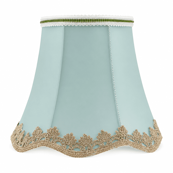 MONTERA 2026 New Green Fabric Clip-On Round Lampshade for Home Table&Floor Lamps (5X5X4.7In) for Living Room, Bedroom, Office, Bedside Tables, Reading Nook.