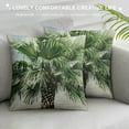 thumbnail image 3 of Shiartex Tropical Palm Tree Pillow Covers Vintage Green Banana Leaf Outdoor Decorative Throw Pillow Covers Rustic Pillowcases Farmhouse Cushion Covers for Couch Bed Sofa Decor 24x24in, 3 of 5