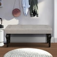 thumbnail image 3 of Kojooin 48 Inch Entryway Bench, Modern Tufted Ottoman Bench With Padded Seat, Sturdy Legs With Anti Skid Foot Pads, Upholstered Bedroom Bench For Foyer Living Room, 3 of 6