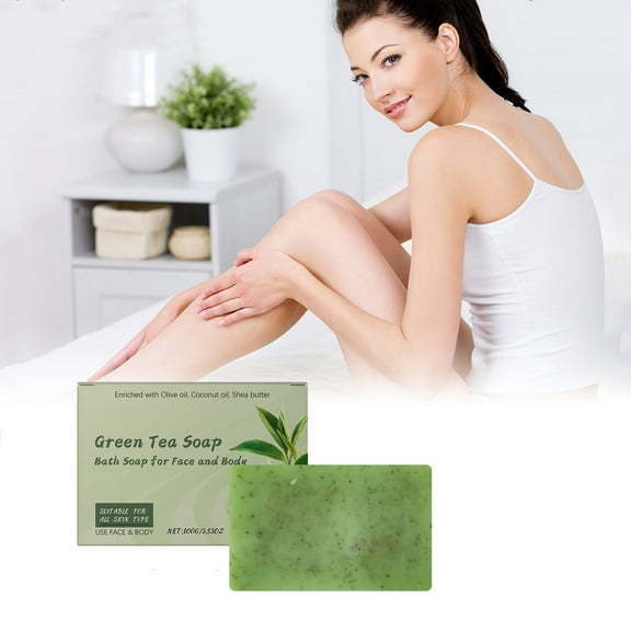 Green Tea Cold Processed Bath Soap Gentle Cleansing & For Face & Body