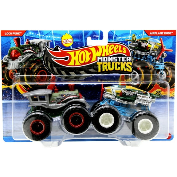 Hot Wheels Demolition Doubles Loco Punk & Airplane Mode Diecast Car 2-Pack