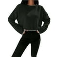 thumbnail image 2 of Chandail Court pour Femmes 2025 - Tricot Épais / Manches Longues Col Rond Haut d'Hiver, 2 of 6