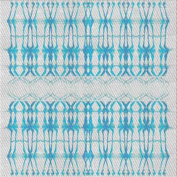 Ahgly Company Machine Washable Indoor Square Transitional Robin Egg Blue Area Rugs, 8' Square