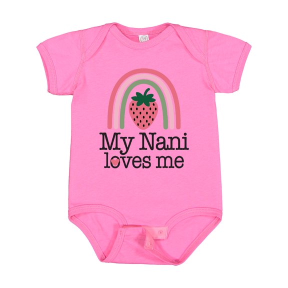 Inktastic My Nani Loves Me Girls Rainbow Girls Baby Bodysuit