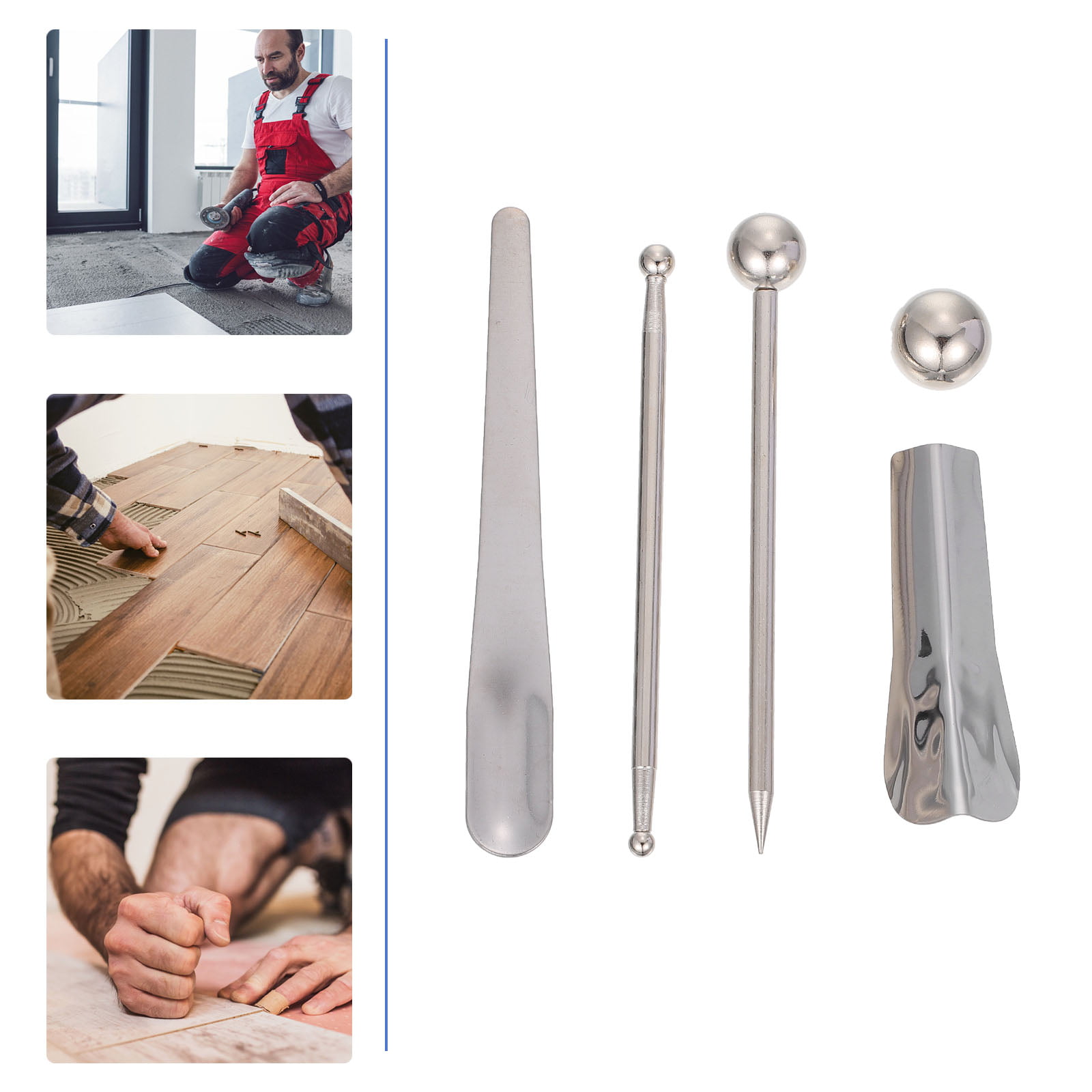 4Pcs Caulking Tool Kit Silicone Joint Sealant Spreader Spatula Scraper Edge  Repair Tools Floor Tile Edges Cleaner