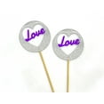thumbnail image 3 of Darling Souvenir, Glitter Heart & Love Wedding Cupcake Toppers, Party Dessert Decorations - Pack Of 20, 3 of 3
