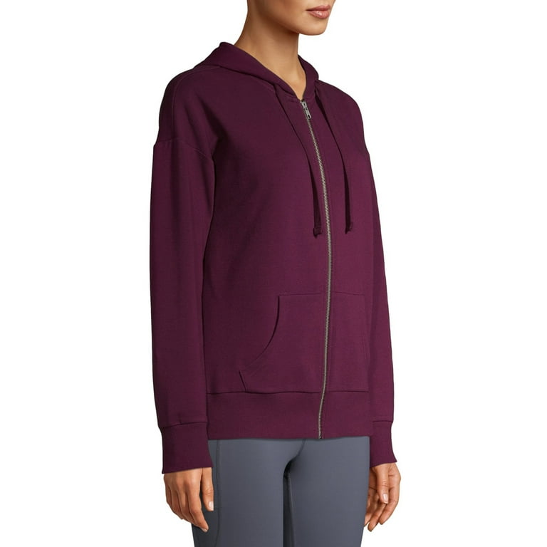 Time and Tru Long Sleeve Regular Cotton Polyester Spandex Hoodie Women s 1 Pack Walmart