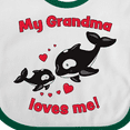 thumbnail image 4 of Inktastic My Grandma Loves Me Orca Family Boys or Girls Baby Bib, 4 of 4