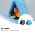 thumbnail image 3 of Maytalsory Winter Triangular Pet Bed Small Animal Home with Two Hooks Reusable Birdcage Hanging Tent Resting Sleeping Nest Blue L, 3 of 6