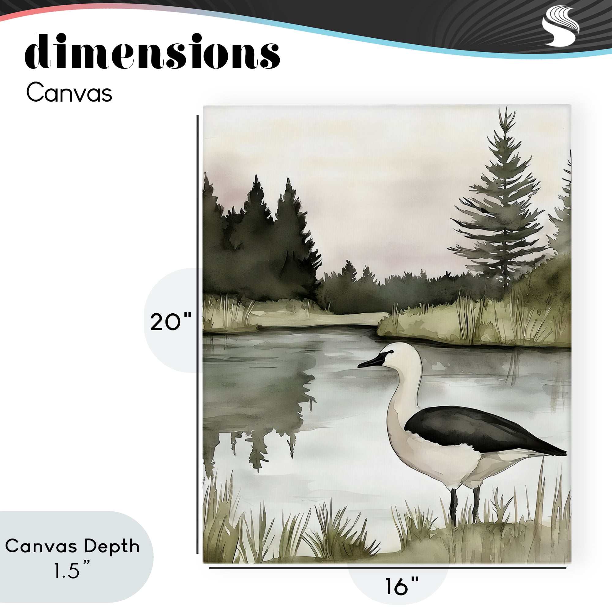 Stupell Industries Springtime Serenity Duck Canvas Wall Art, design by Riley B