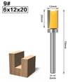 thumbnail image 2 of 1PC Woodworking Bearing Trimmer 6mm Handle Alloy Straight Edge Milling Cutter Computer Engraving Machine Slotting Tool, 2 of 7