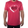thumbnail image 1 of Valentine's Day Heart Breaker T-shirts, Men's Graphic Tee, Heart Breaker Shirt - Bitten Heart, 1 of 1