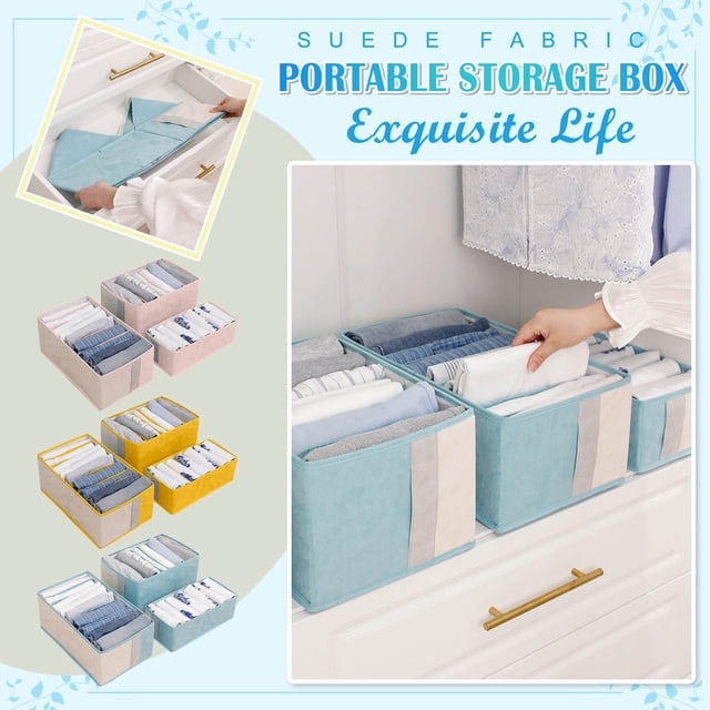 Organizador de malla para armarios pack de 3 - 7/7/9 cajas de almacenamiento en rejilla para armarios, compartimentos plegables para ahorrar espacio para ropa, tela ventilada lavable