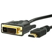 6Ft DVI-D Dual link 24+1 male to Bi-Directional Gold Plated Connectors HDMI male M/M Cable for PC, Laptop and TV