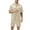 Beige, variant on uublik Mens Pajamas Sets Short Sleeve Sleepwear 2 Piece Pj Sets for Men Soft Nightwear with Pockets, Black