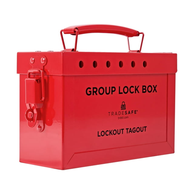 Caja de seguridad Lockout Tagout Group TRADESAFE Premium Loto, acero de 18 g