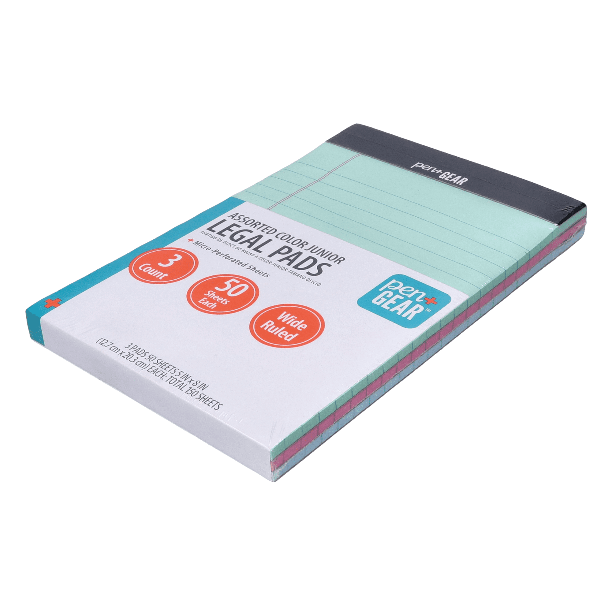 (10 pack) Pen + Gear Pastel Color Legal Pads, 50 Sheets, 3 Count, 5" x 8", Microperforated