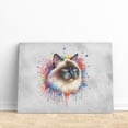thumbnail image 3 of Watercolor Drip Siamese Pop Art Colorful Portrait Artwork Horizontal Matte Canvas Poster Cat Lover Kitten Owner Gifts Wall Art Home Decor - 01009, 3 of 5