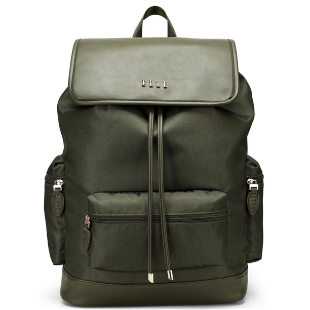 Mochila ELLE Wayfarer 23L Monograma Verde Oliva para Viaje
