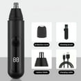 thumbnail image 4 of Rechargeable Electric Nose Hair Trimmer - USB Charging, Pain-Free Hair Removal, 360-Degree Rotary Head, Black Personal Grooming Tool, 1-Piece, 4 of 6