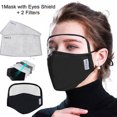 thumbnail image 3 of 2x mascarilla bucal lavable a prueba de polvo mascarilla protectora para ojos claros Sunnimix Algodón Máscaras Mujer, 3 of 7